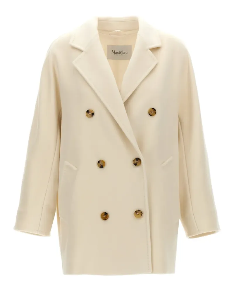 Max Mara short 101801 Icon coat - white - Weiß Weiß
