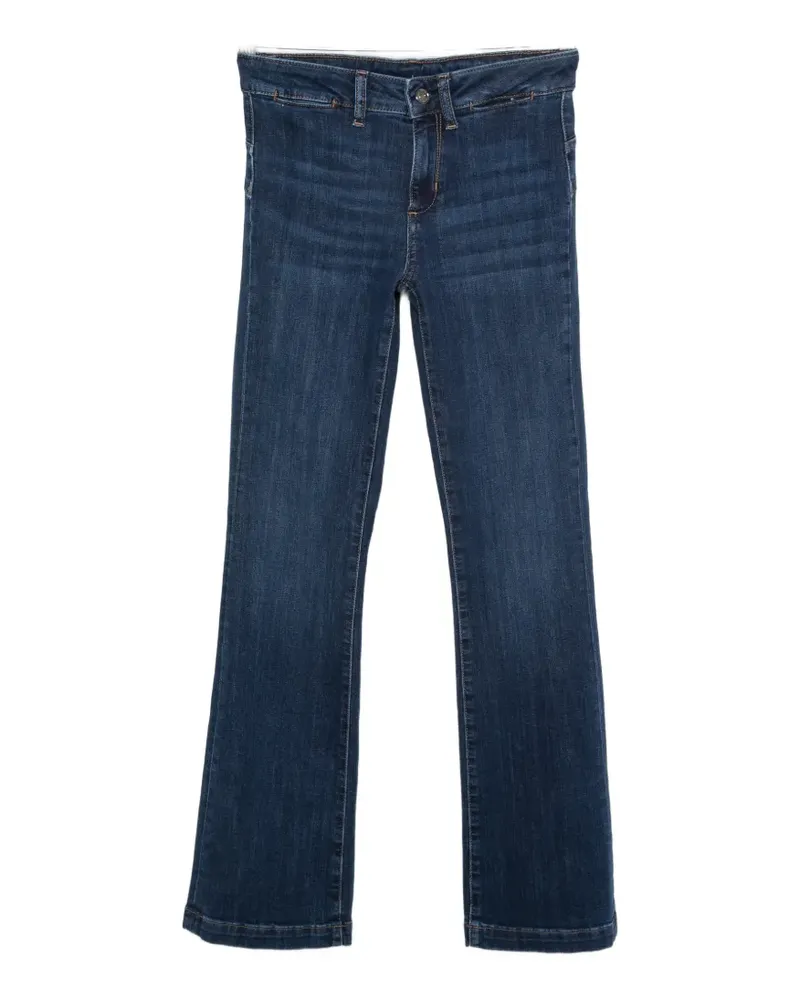 Liu Jo whiskered bootcut jeans - Blau Blau