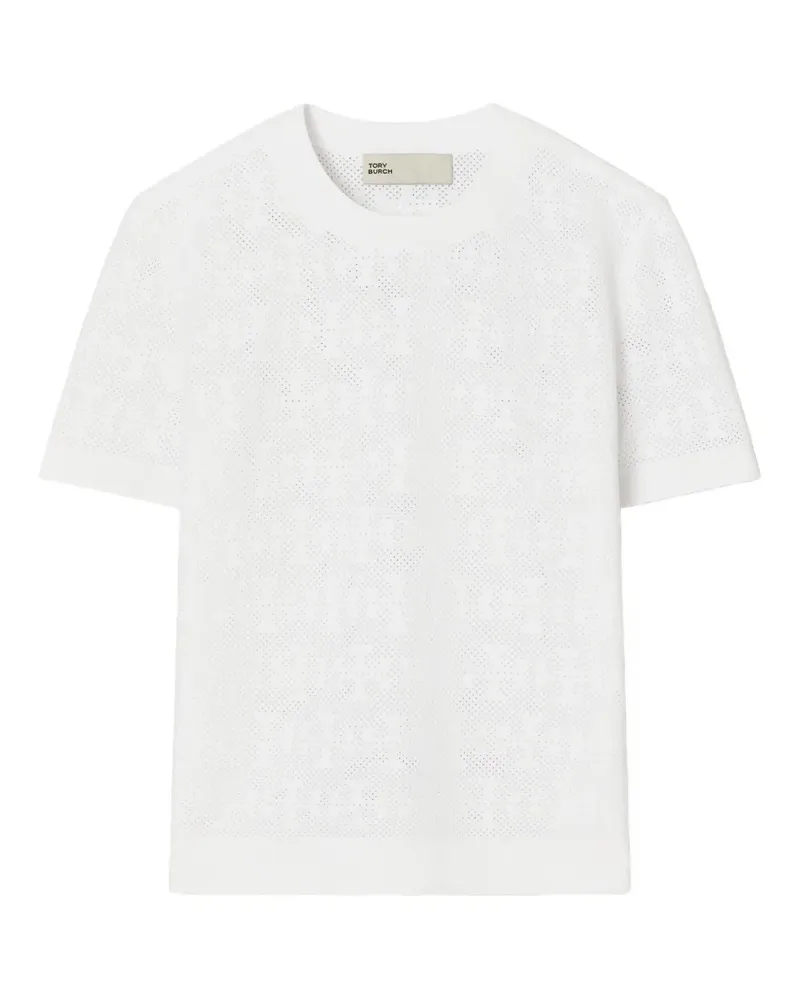 Tory Burch Gemustertes Oberteil - Weiß Weiß