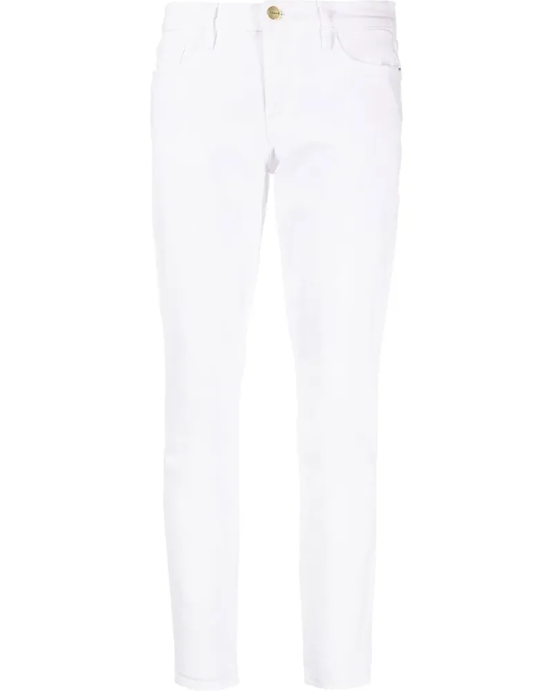 Frame Denim Cropped-Skinny-Jeans - Weiß Weiß