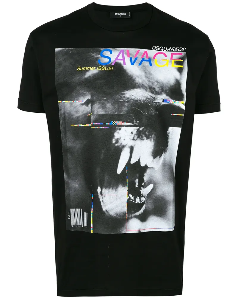 Dsquared2 Savage' T-Shirt - Schwarz Schwarz