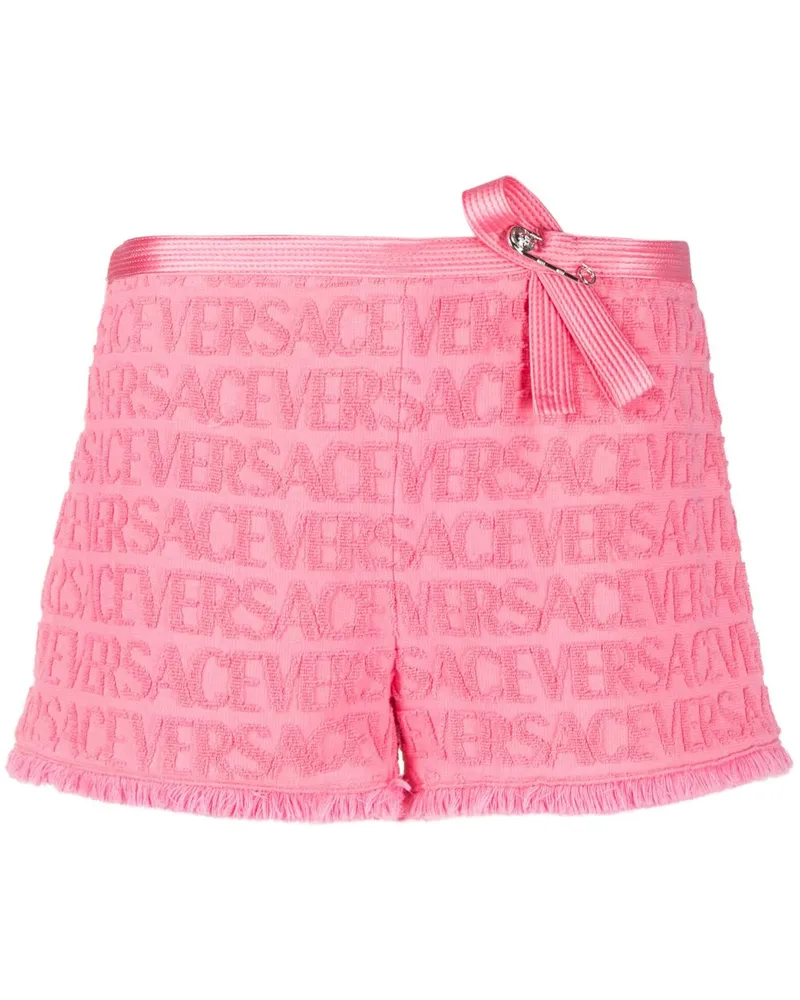 Versace Allover Shorts mit Zierschleife - Rosa Rosa