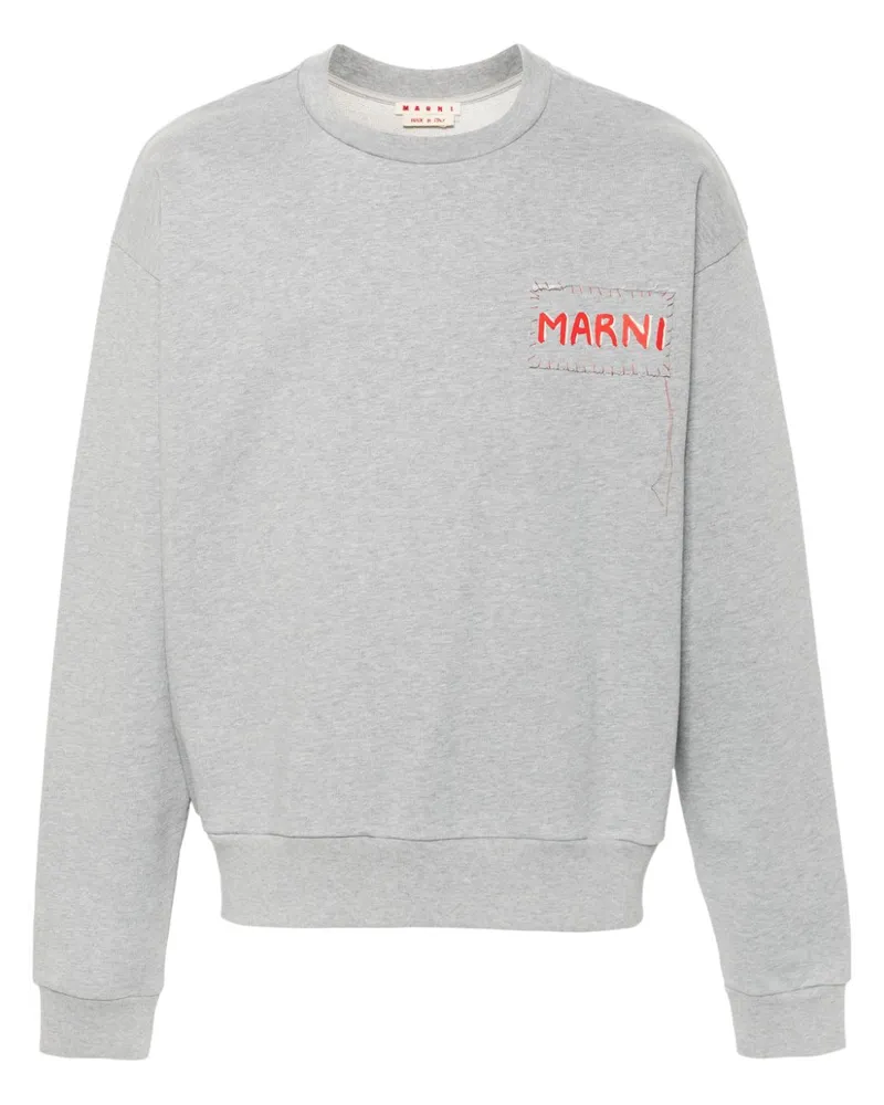 Marni Sweatshirt mit Logo-Print Gelb