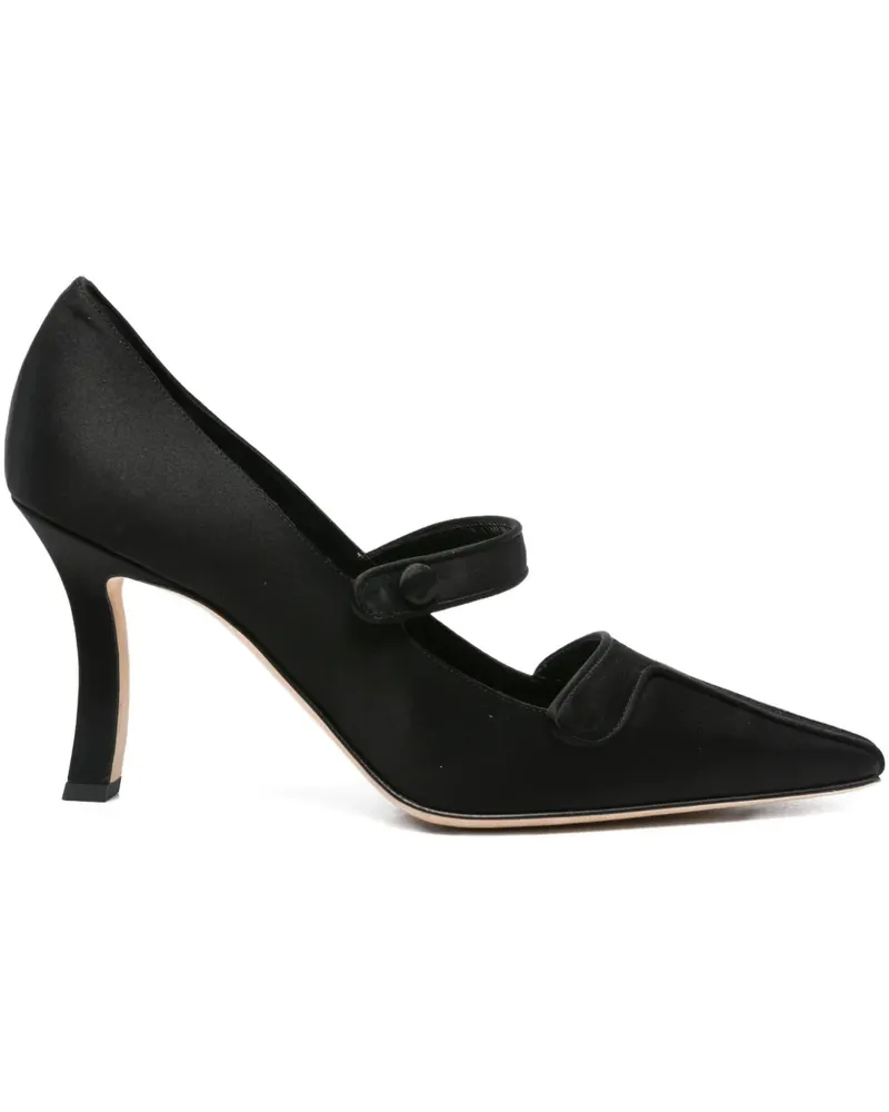 Manolo Blahnik Ganeus Pumps mit spitzer Kappe 90mm - Schwarz Schwarz