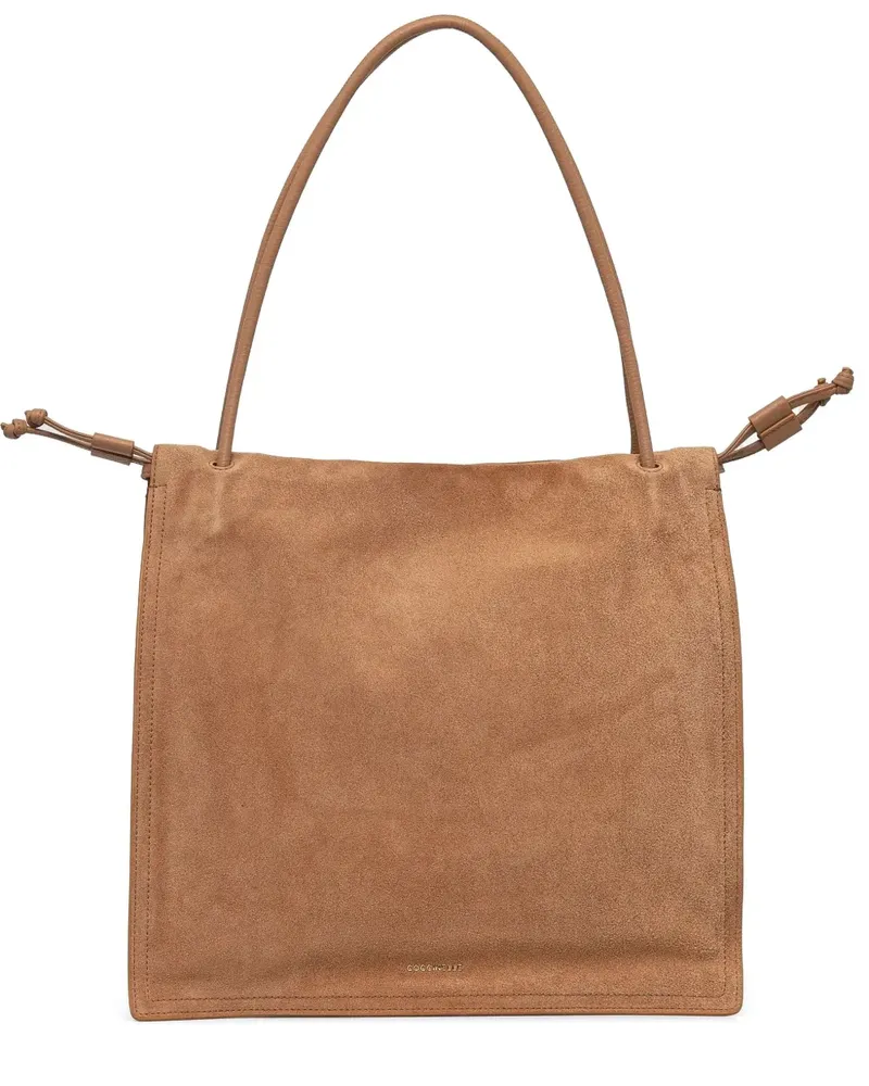 Coccinelle Schultertasche aus Wildleder - Nude Nude