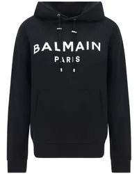 Balmain Hoodie mit Logo-Print Schwarz