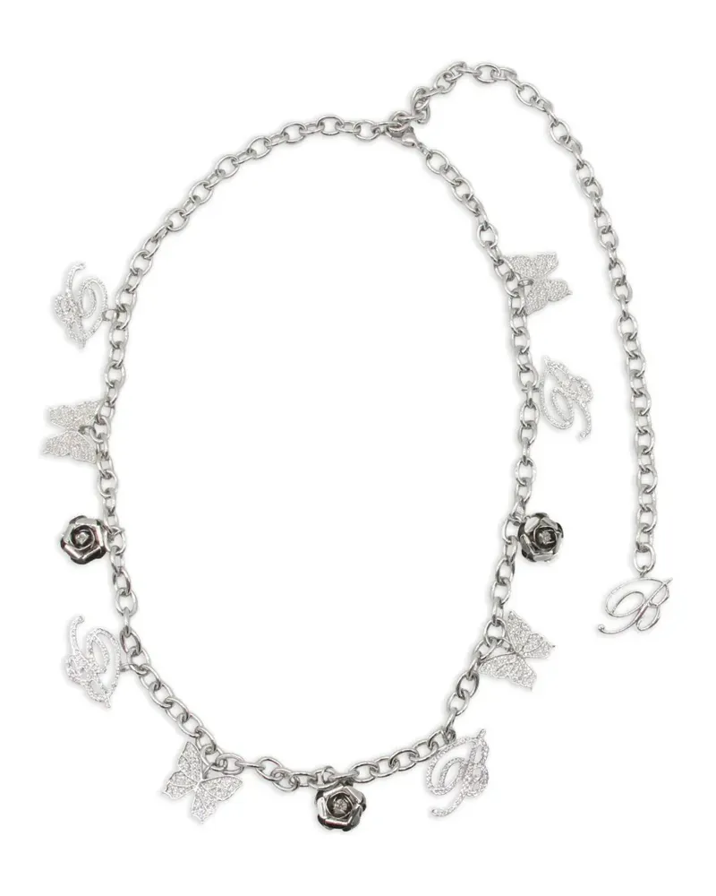 Blumarine Kettengürtel mit Kristallverzierung - Silber Silber