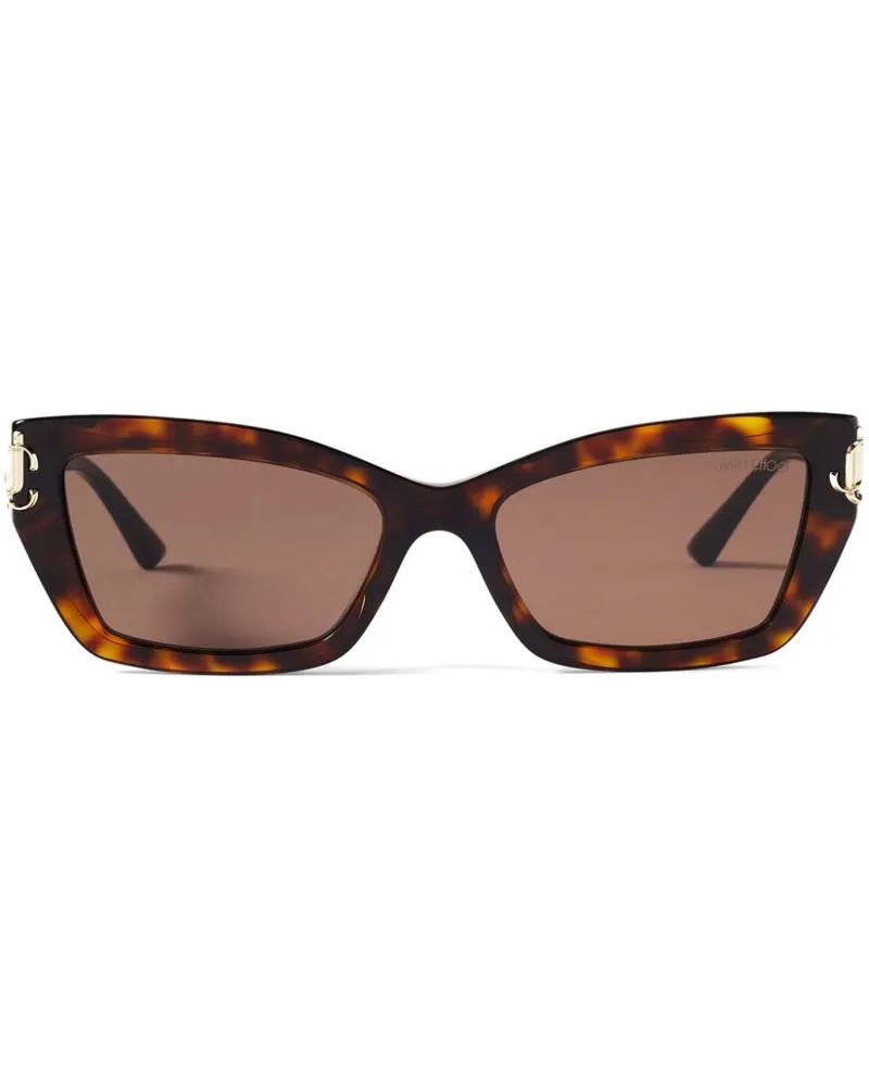 Jimmy Choo Isla Sonnenbrille mit Cat-Eye-Gestell - Braun Braun