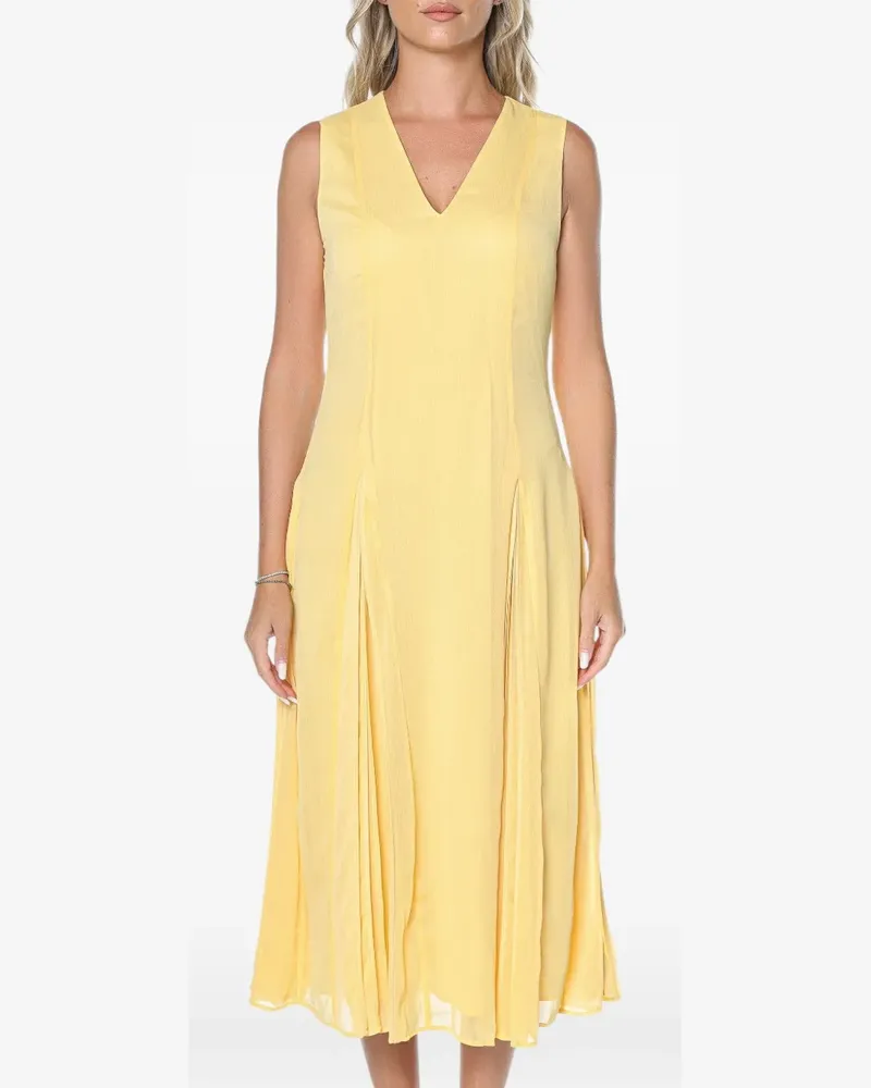 Ted Baker Rueva Kleid mit V-Ausschnitt - Gelb Gelb