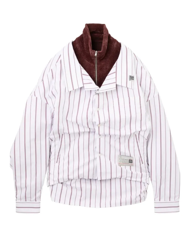 MIHARAYASUHIRO Gestreiftes Sweatshirt - Weiß Weiß