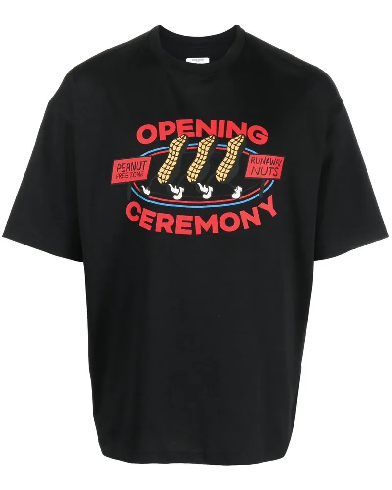 Opening Ceremony T-Shirt mit Peanuts-Logo - Schwarz Schwarz
