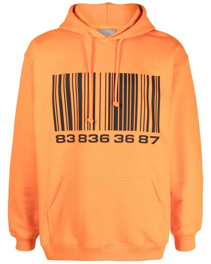 VTMNTS Hoodie mit Barcode-Print - Orange Orange