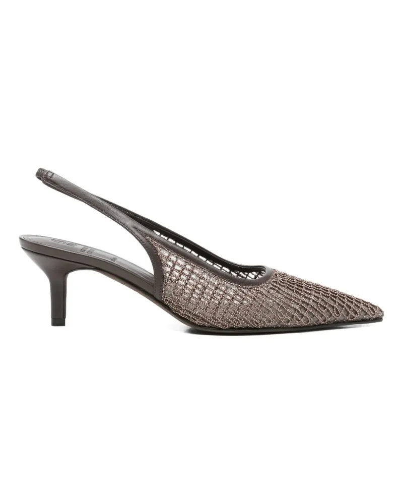Brunello Cucinelli Monili-embellished pumps - Braun Braun