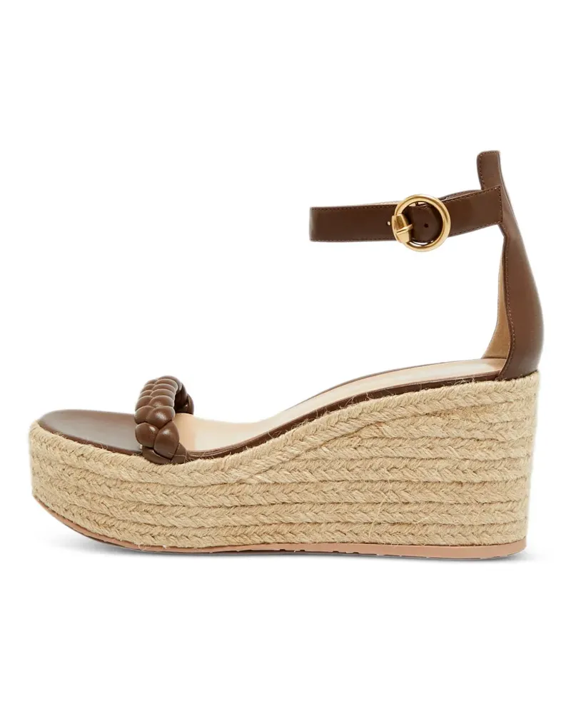 Gianvito Rossi Merida braided wedge espadrilles - Braun Braun