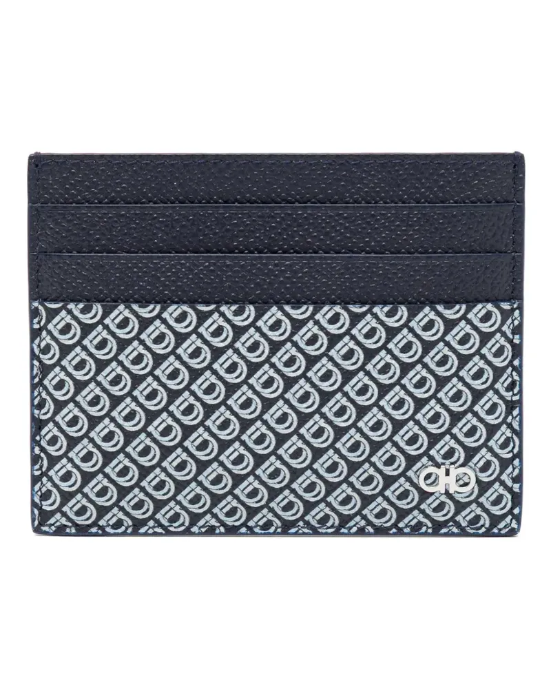 Ferragamo Kartenetui mit Gancini-Detail - Blau Blau