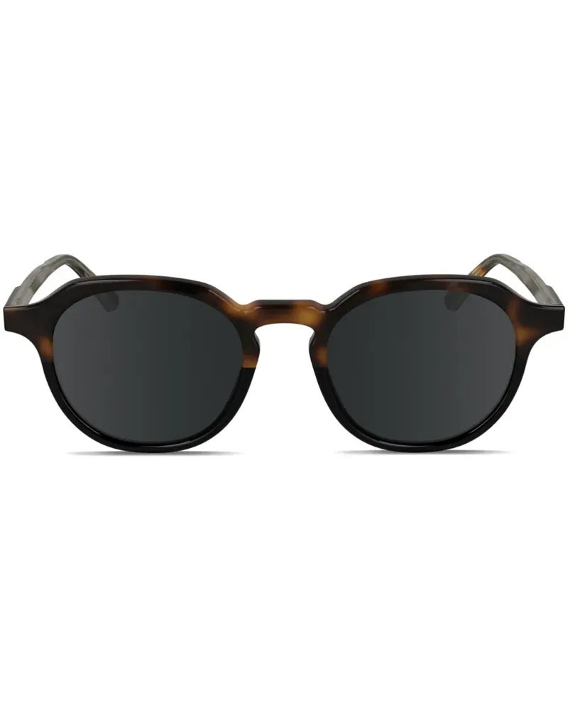 Calvin Klein Sonnenbrille mit rundem Gestell - Schwarz Schwarz