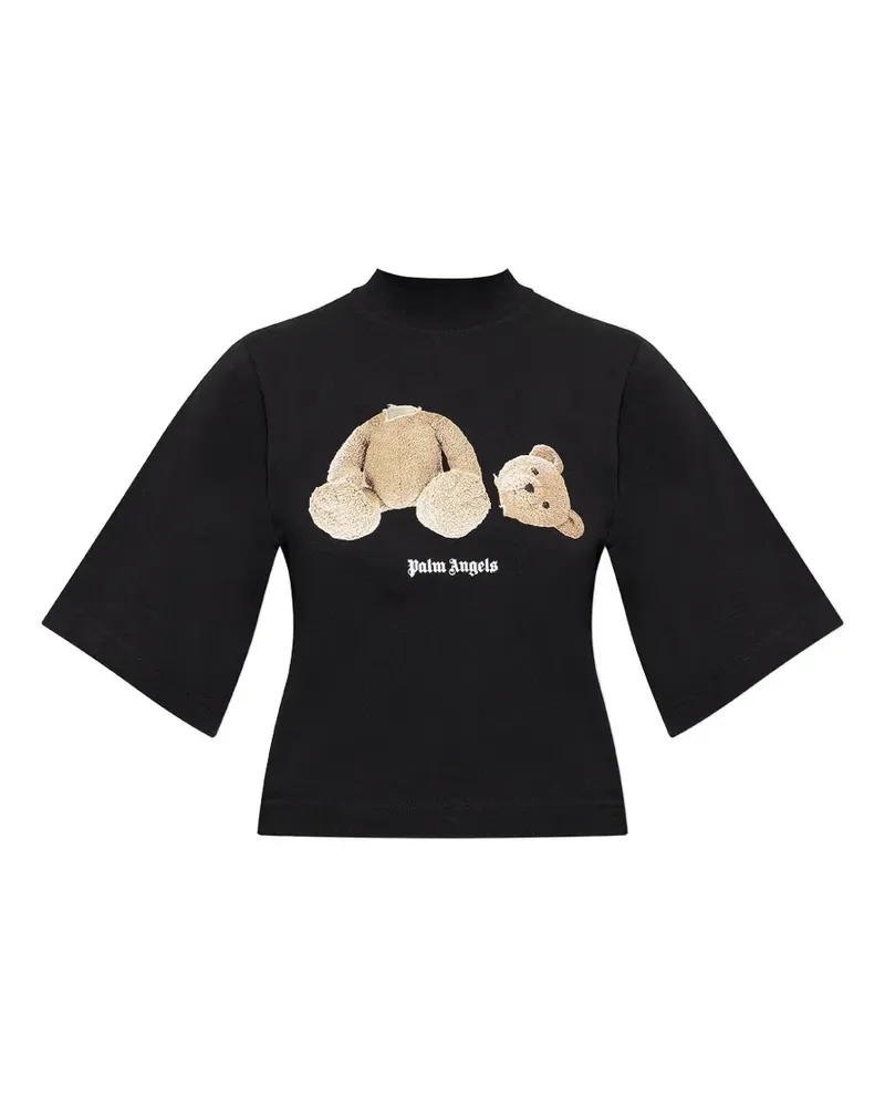 Palm Angels T-Shirt mit Bär-Print - Schwarz Schwarz