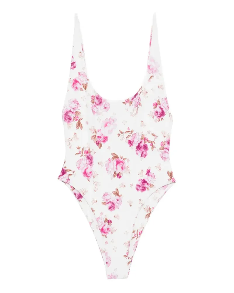Magda Butrym Badeanzug mit Blumen-Print - Nude Nude