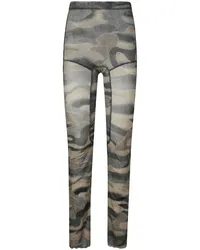 Charlotte Knowles Hose mit Camouflage-Print Grau