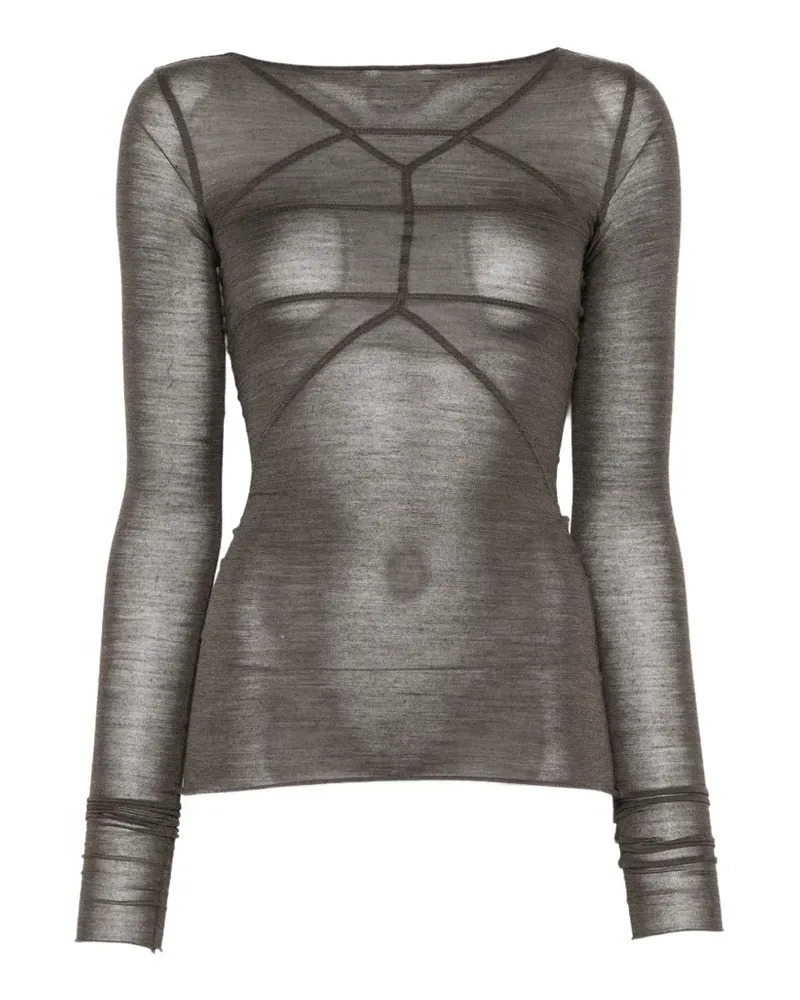Rick Owens sheer panelled top - Braun Braun
