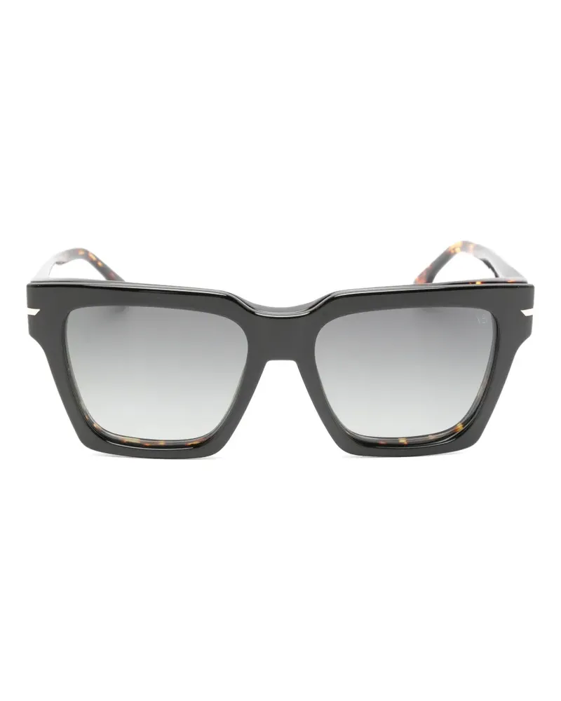 Victoria Beckham Eckige Sonnenbrille in Schildpattoptik - Braun Braun