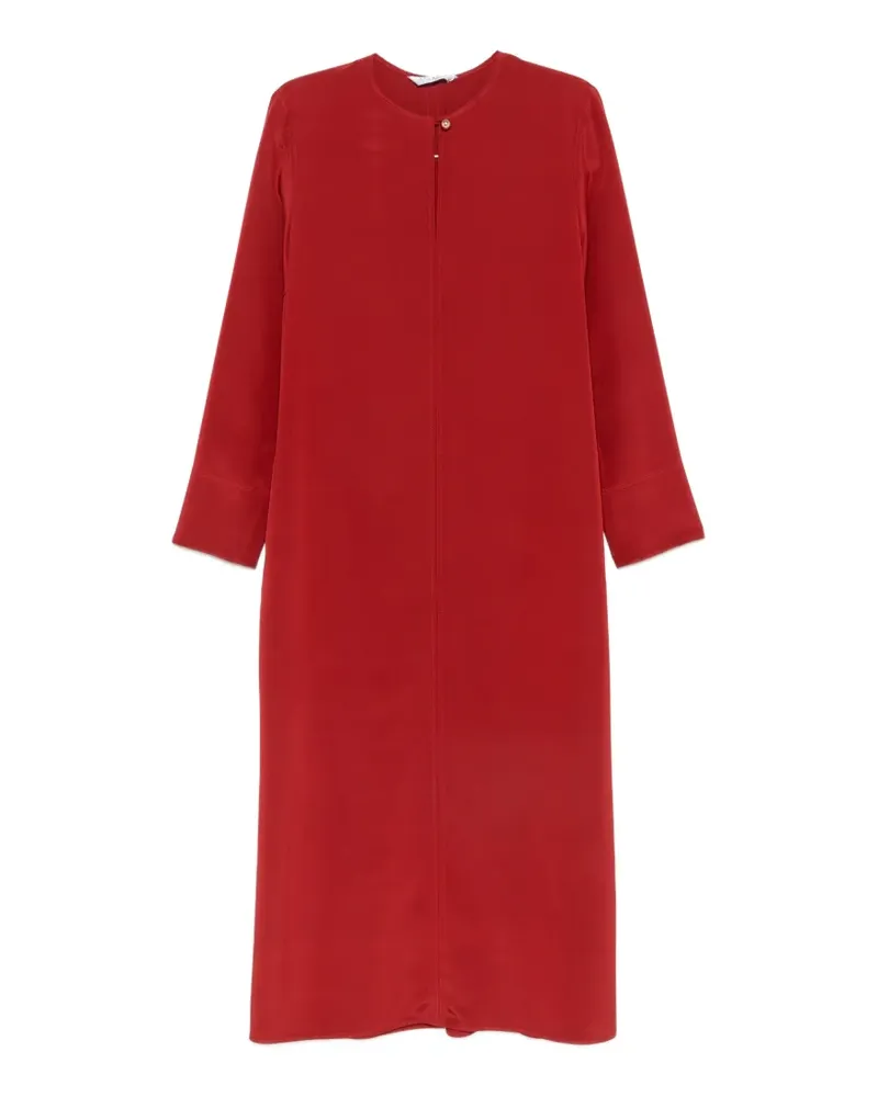 Max Mara Punghia keyhole-detail long-sleeve maxi dress - Rot Rot