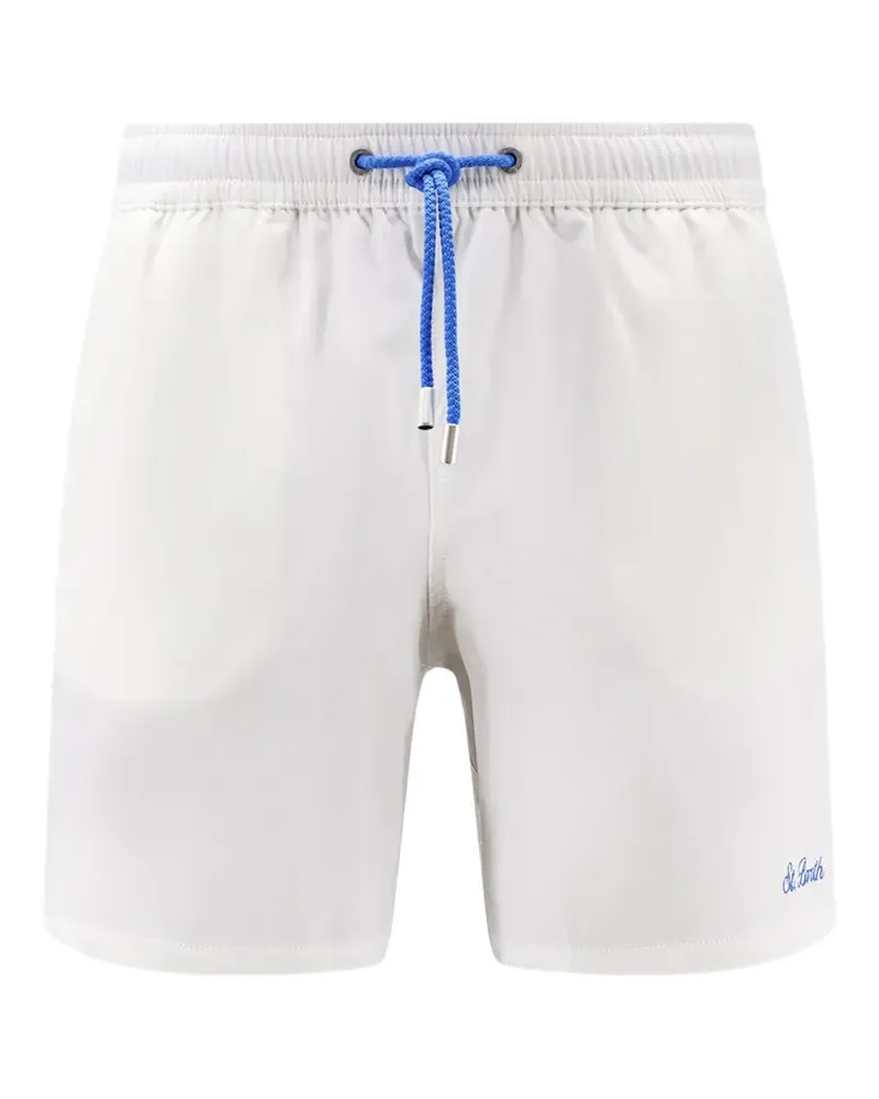 MC2 Saint Barth embroidered-logo drawstring swim shorts - Weiß Weiß
