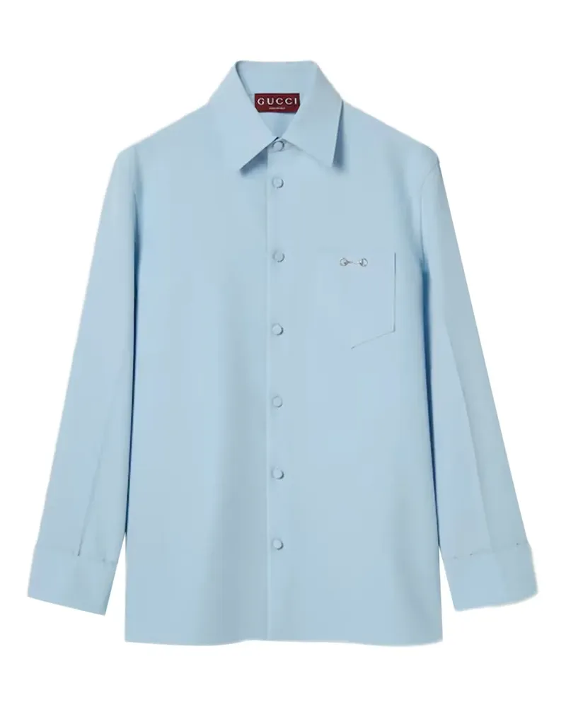 Gucci Skinny-Hemd mit Tasche - Blau Blau
