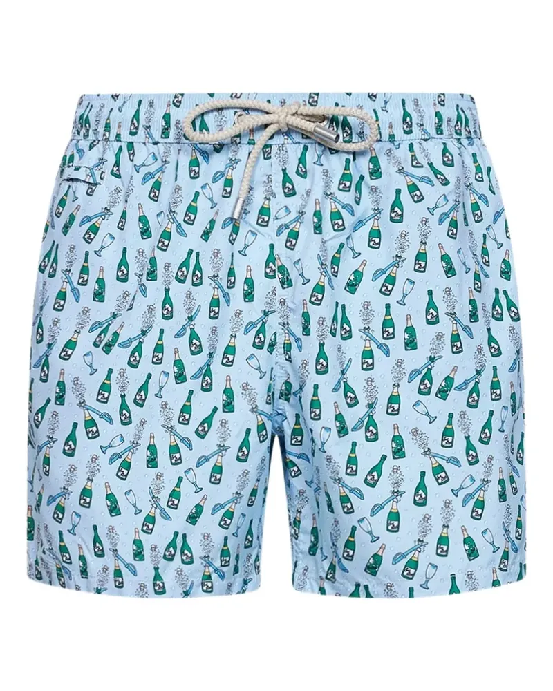 MC2 Saint Barth Happy Sabrage print swim shorts - Blau Blau