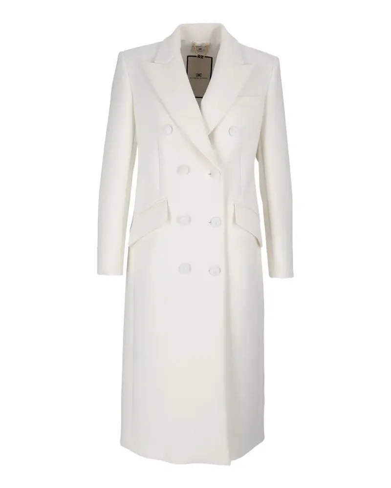 Elisabetta Franchi double-breasted peaked-lapels coat - Nude Nude