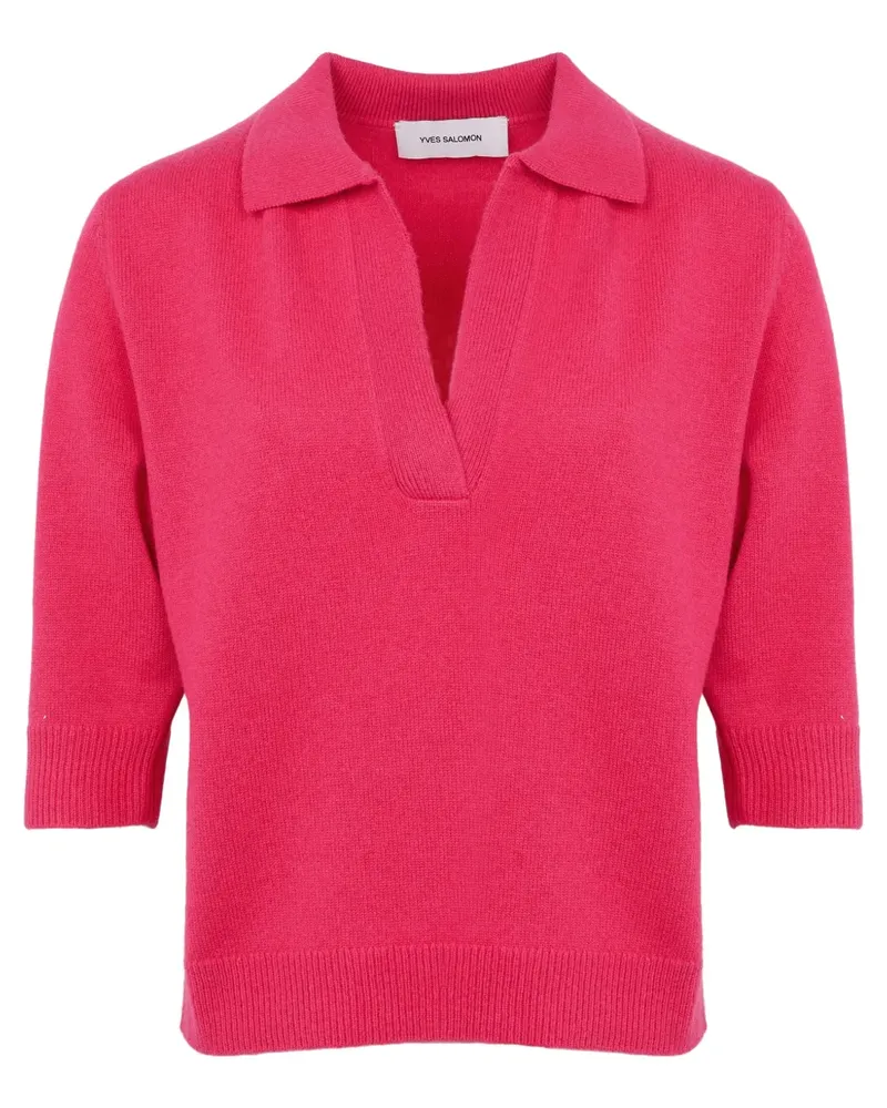 Yves Salomon Gestricktes Poloshirt - Rosa Rosa