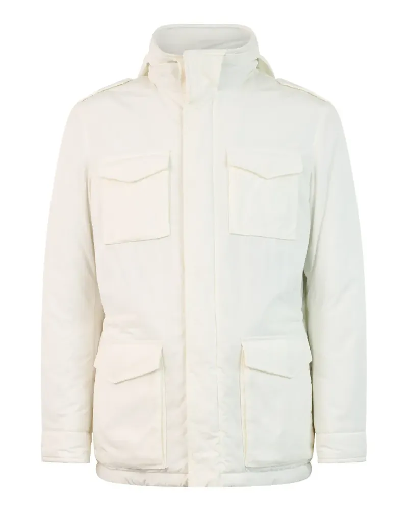 Herno Gefütterte Kapuzenjacke - Weiß Weiß