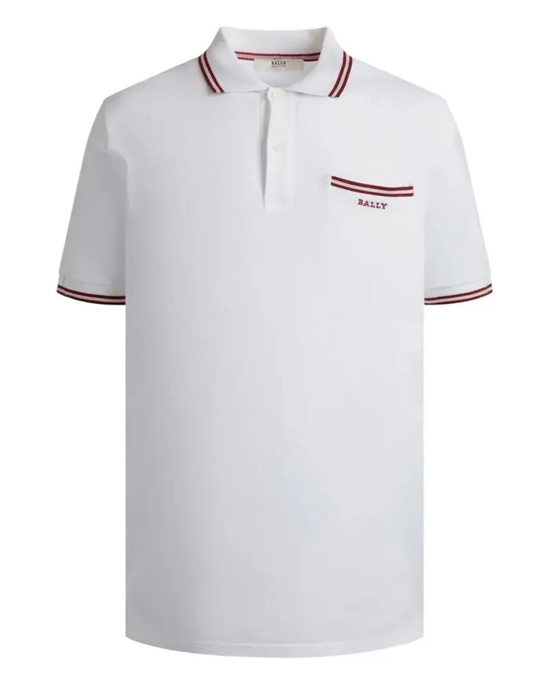 Bally Poloshirt aus Piqué-Strick - Weiß Weiß