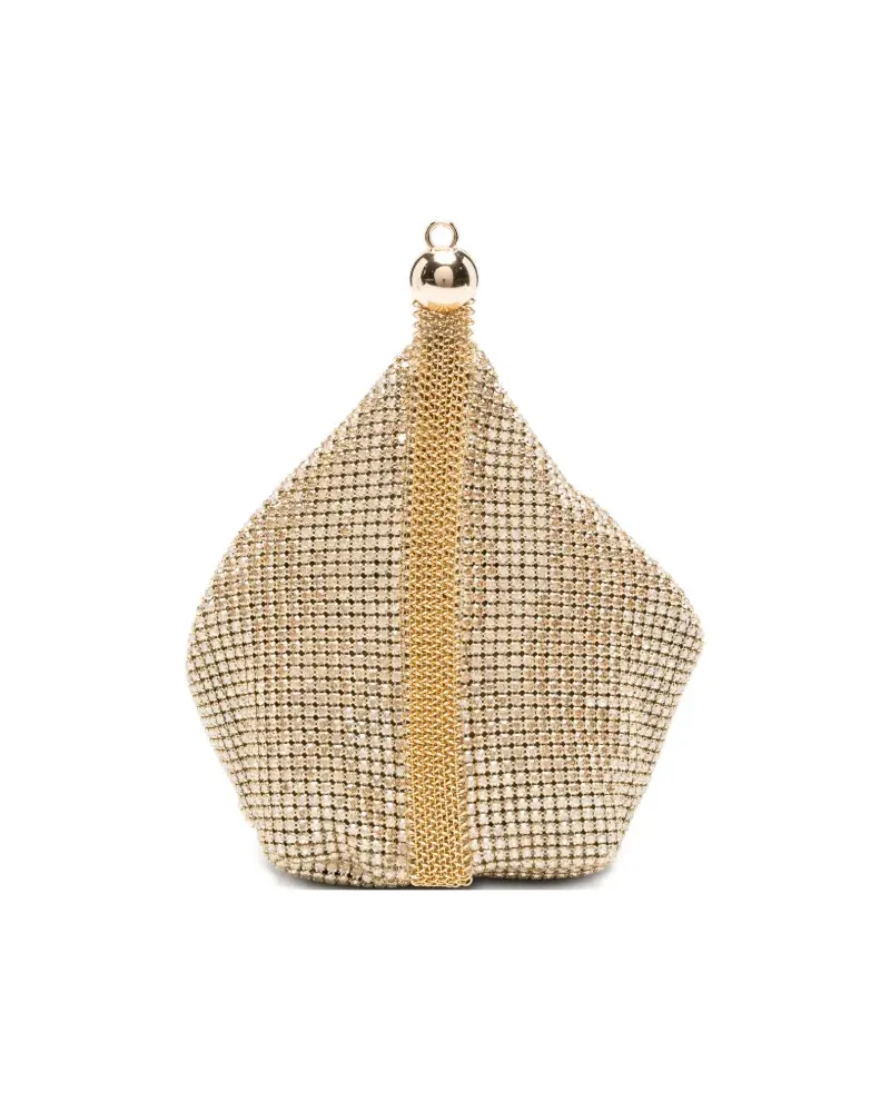 Cult Gaia Rue crystal-embellished clutch bag - Gold Gold
