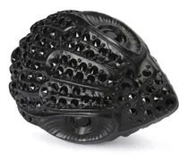 Eagle Clutch mit Kristallverzierung - Schwarz