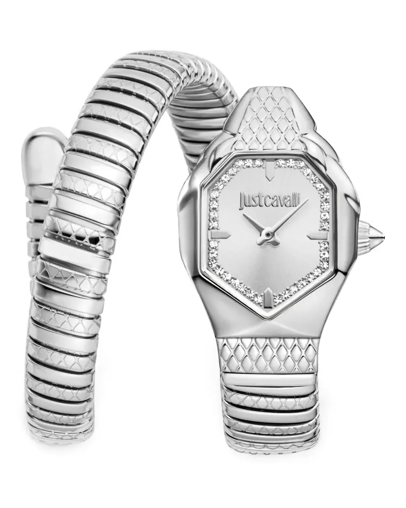 Just Cavalli Aria Snake Armbanduhr 22mm - Silber Silber
