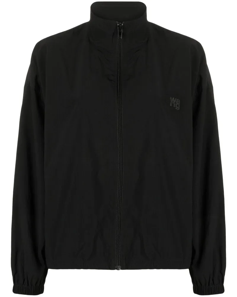 Alexander Wang Sportjacke mit Logo-Print - Schwarz Schwarz