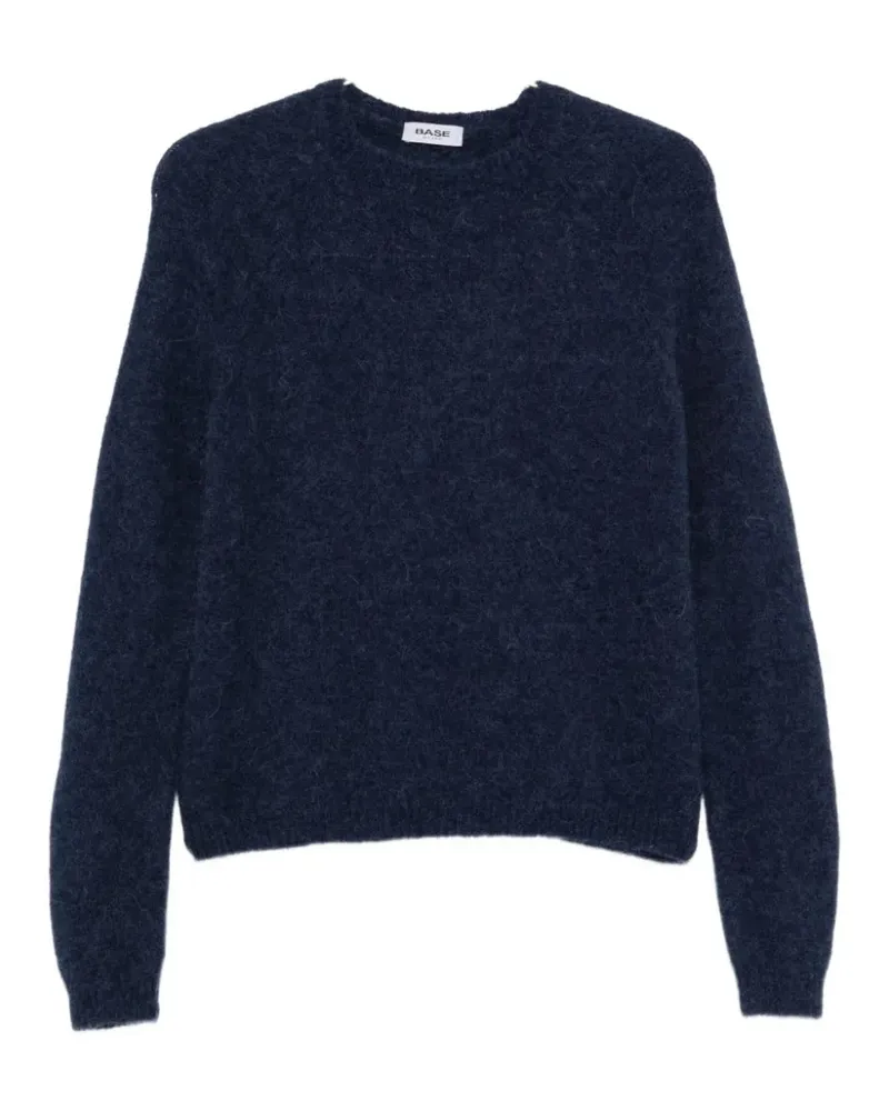 BASE Milano Pullover mit rundem Ausschnitt - Blau Blau