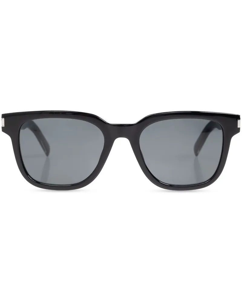 Saint Laurent Sonnenbrille mit eckigem Gestell - Schwarz Schwarz