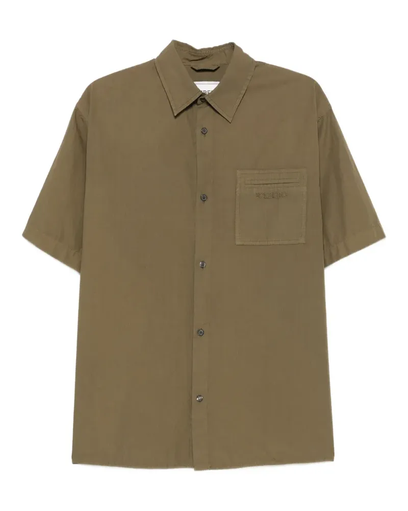 Iceberg logo-embroidered short-sleeve shirt - Grün Grün