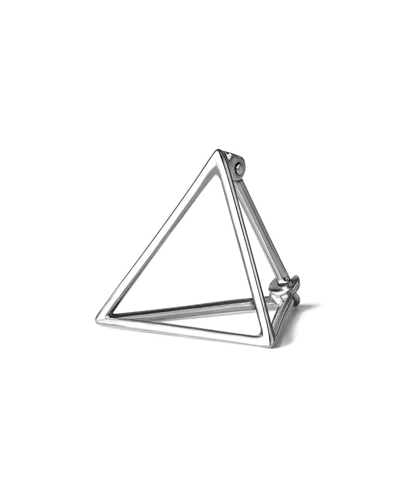SHIHARA Dreieckiger Ohrring 15 - Metallic Metallic