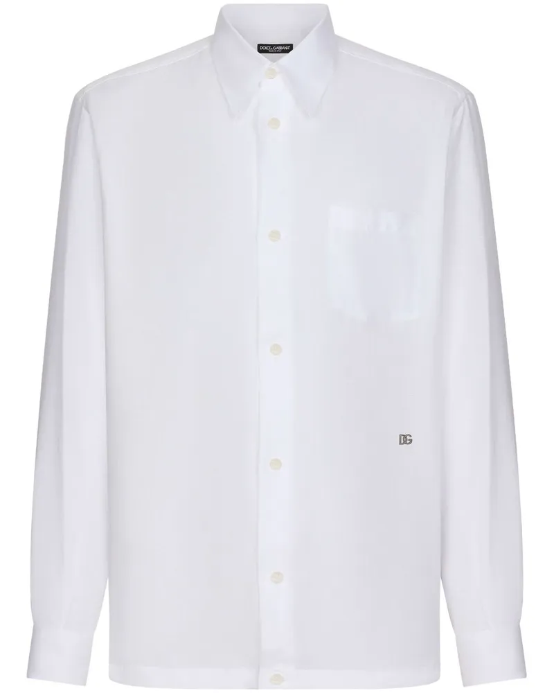 Dolce & Gabbana Hemd aus Leinen - Weiß Weiß