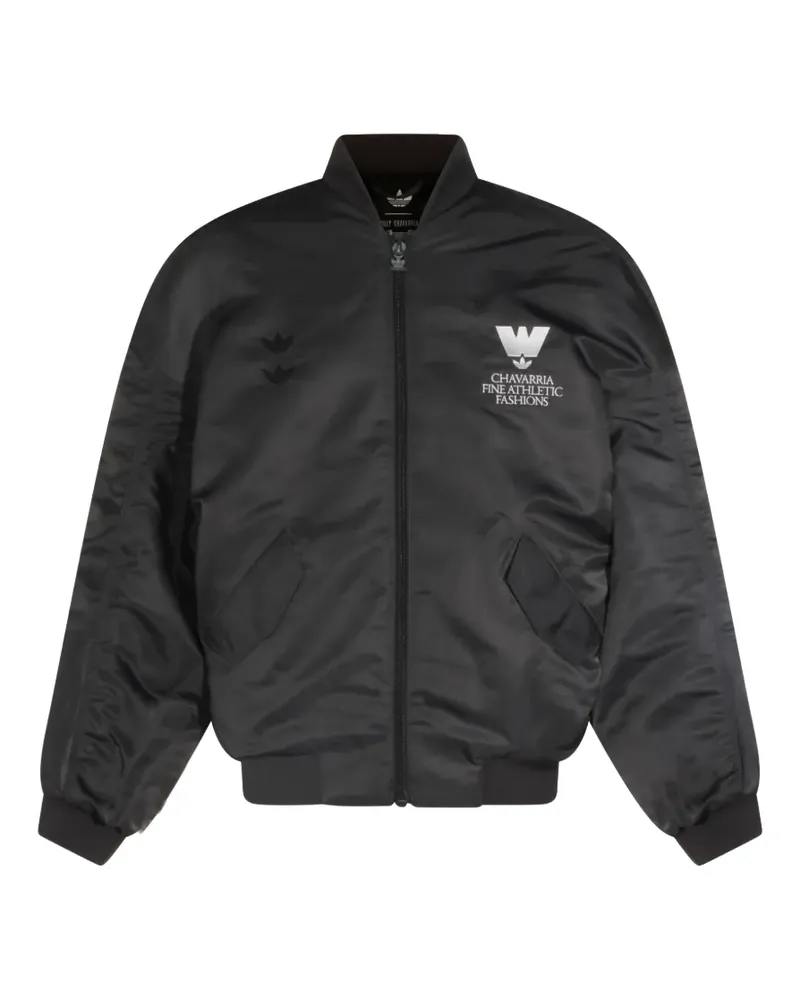adidas x Willy Chavarria embroidered bomber jacket - Schwarz Schwarz