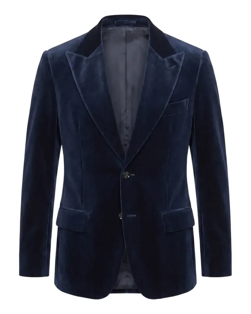 LARDINI Blazer aus Samt mit steigendem Revers - Blau Blau