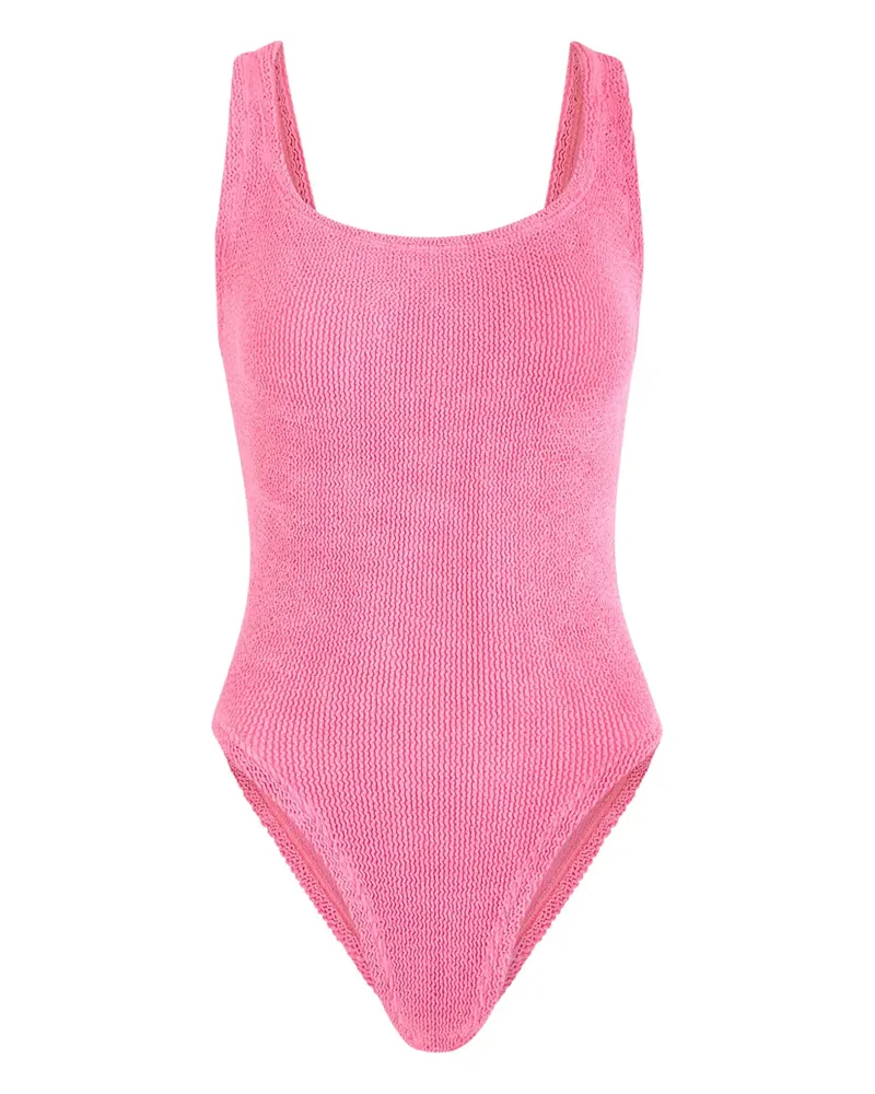 Hunza G square-neck swimsuit - Rosa Rosa