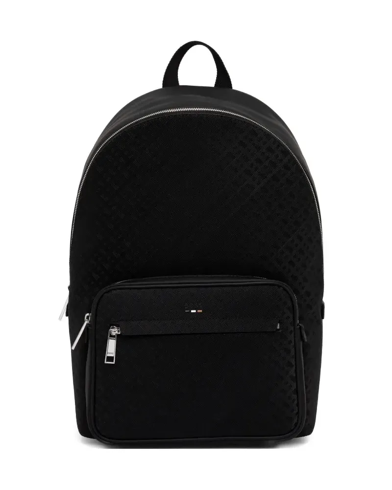 HUGO BOSS Rucksack mit eingeprägtem Muster - Schwarz Schwarz