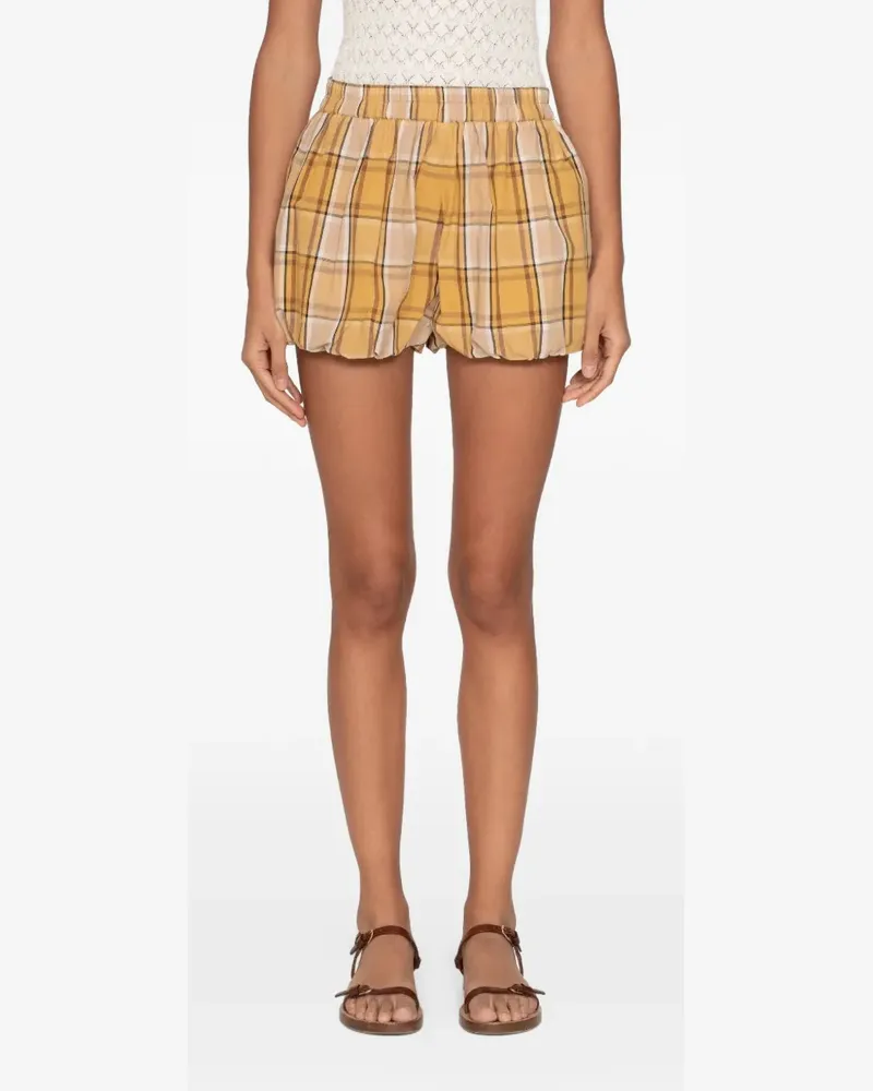 Sea Copeland plaid-pattern shorts - Gelb Gelb