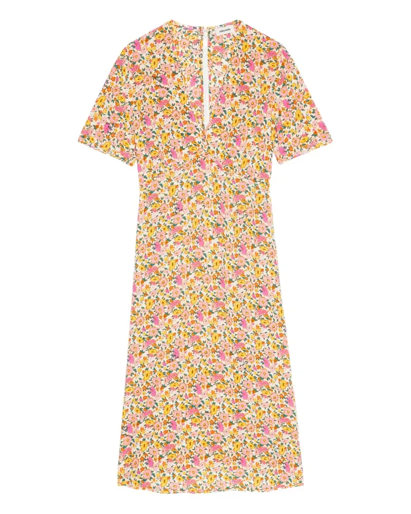 Zadig & Voltaire Rhodral Midikleid mit Blumen-Print - Orange Orange