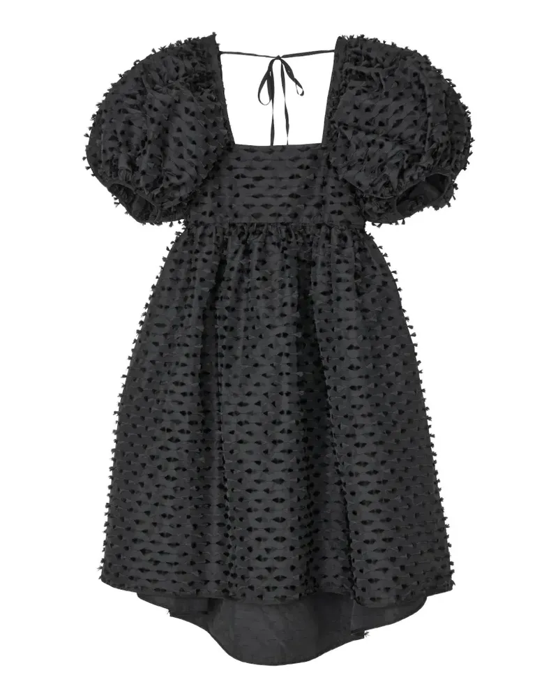Cecilie Bahnsen Tilde Fiamma fil-coupé A.line mini dress - Schwarz Schwarz