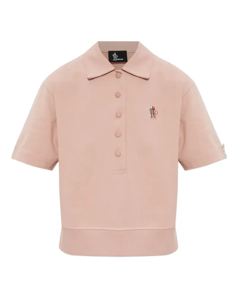Moncler Poloshirt mit Logo-Patch - Rosa Rosa
